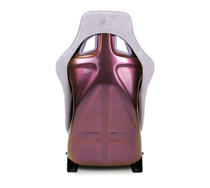 NRG FRP Bucket Seat (Medium) Prisma-Chromatic Lilac Vegan Suede w/ Chameleon Back