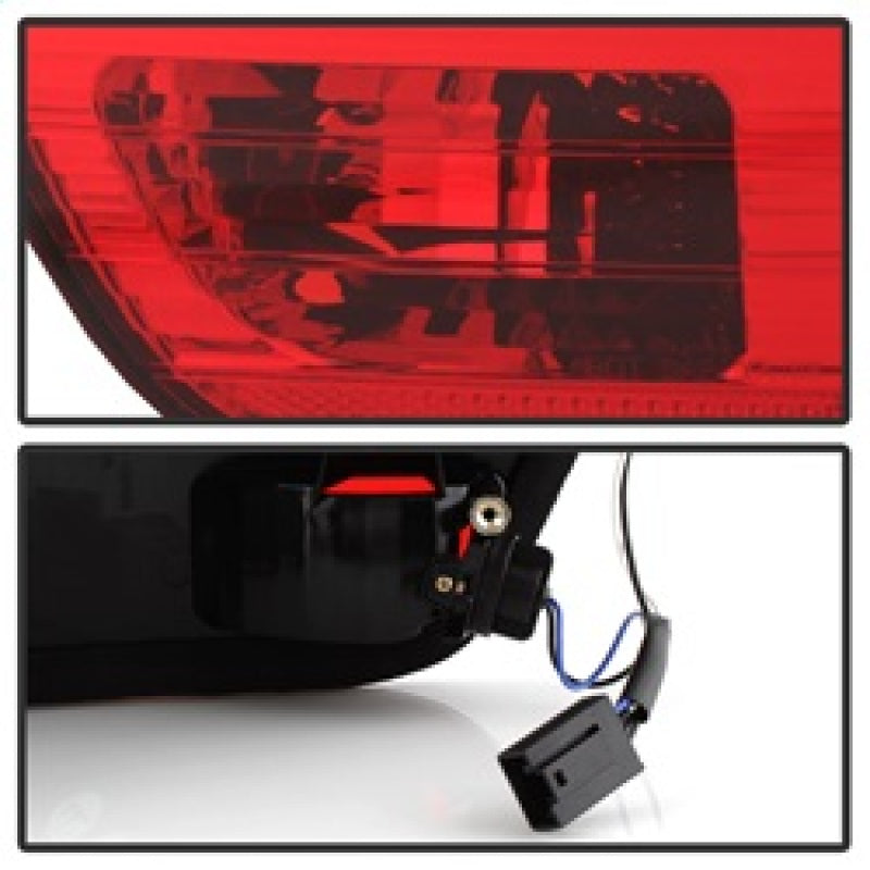 Spyder BMW E53 X5 00-06 4PCS Euro Style Tail Lights- Red Clear ALT-YD-BE5300-RC SPYDER