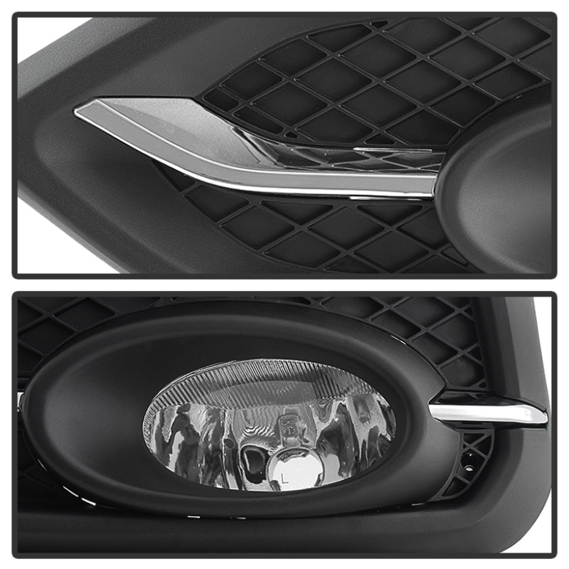 Spyder Honda Civic 2014-2015 2Dr/Coupe (EX Model Only)OEM Fog Light W/Switch- Clear FL-HC2014-2D-C SPYDER