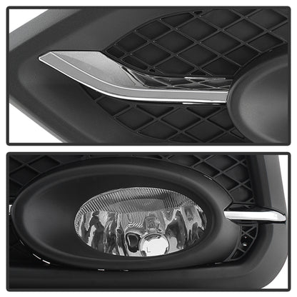 Spyder Honda Civic 2014-2015 2Dr/Coupe (EX Model Only)OEM Fog Light W/Switch- Clear FL-HC2014-2D-C SPYDER