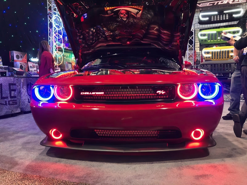 Oracle 08-14 Dodge Challenger Dynamic Surface Mount Headlight/Fog Light Halo Kit COMBO - ColorSHIFT