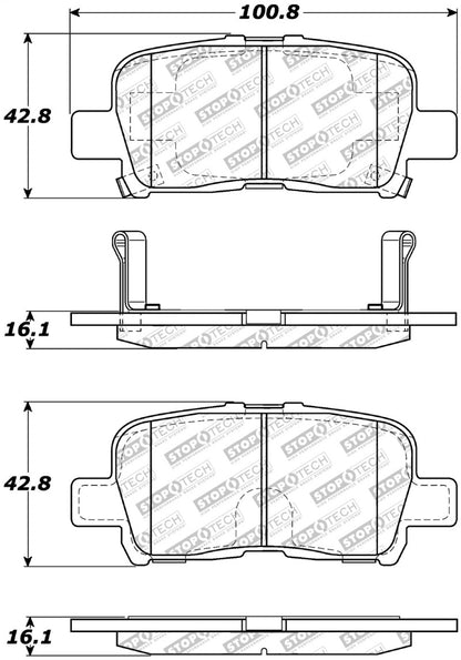 StopTech Street Disc Brake Pads - 305.08650 Stoptech