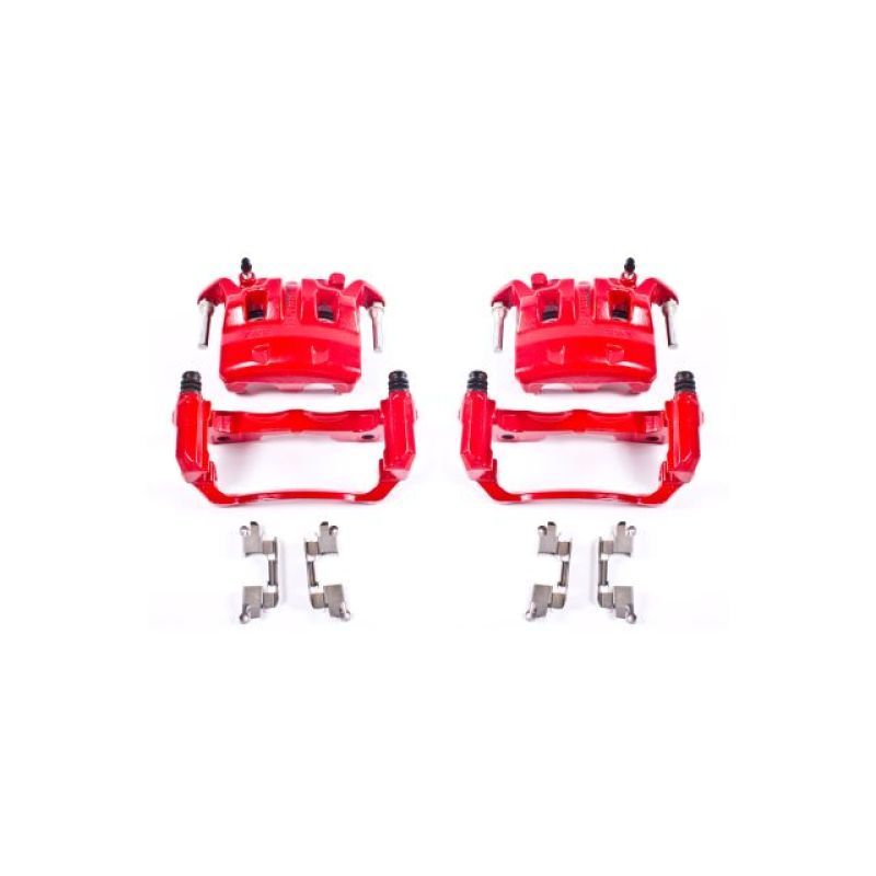 Power Stop 05-18 Nissan Frontier Front Red Calipers w/Brackets - Pair PowerStop