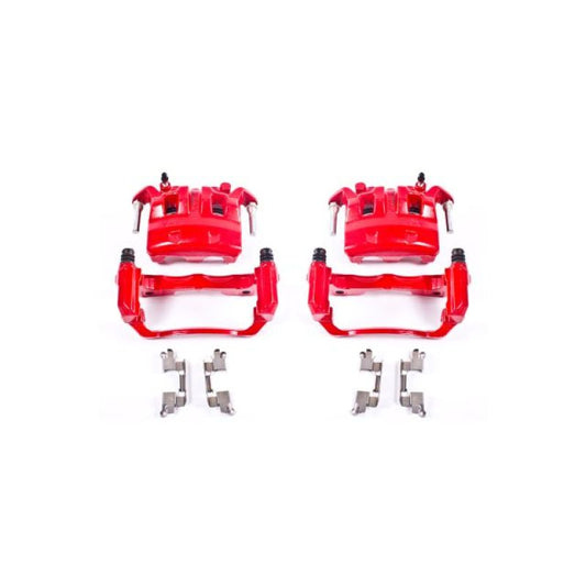 Power Stop 05-18 Nissan Frontier Front Red Calipers w/Brackets - Pair PowerStop