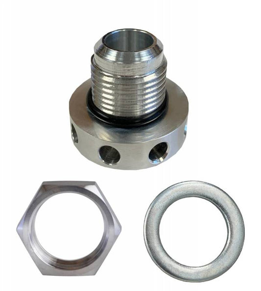 Granatelli Insert, Valve Cover Breather, Billet -12AN Male - Part 280112