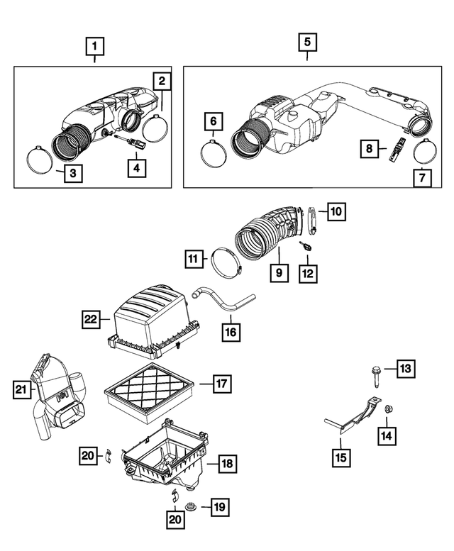 OEM Mopar Engine-Air Filter Element (4861756AA) X1