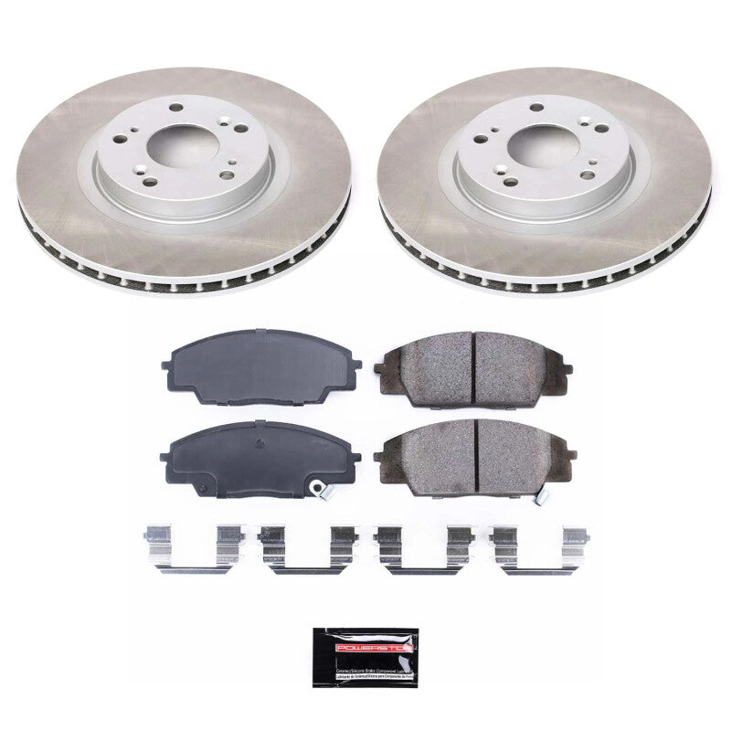 Power Stop 06-11 Honda Civic Front Semi-Coated Rotor Kit PowerStop