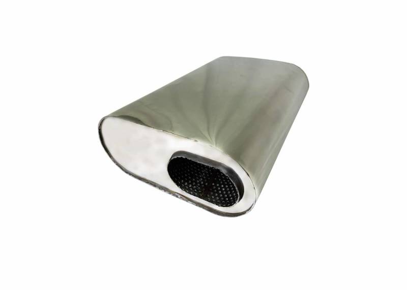 Granatelli 3.0in Inlet 3.0in Outlet 13x9.5x6in Oval Muffler Granatelli Motor Sports