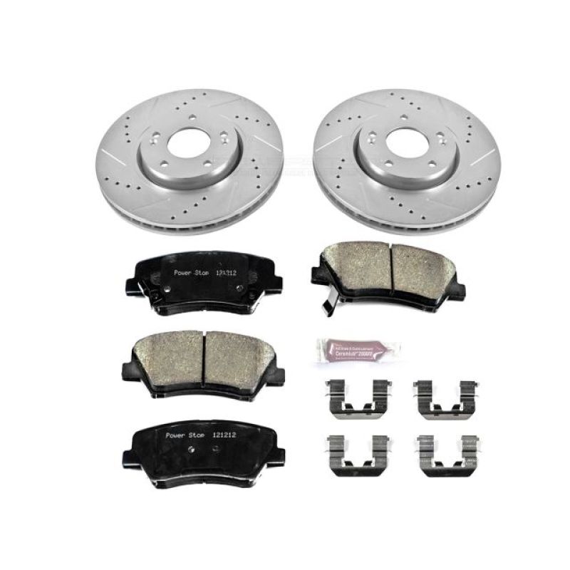 Power Stop 13-15 Hyundai Veloster Front Z23 Evolution Sport Brake Kit PowerStop