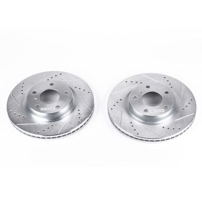 Power Stop 03-05 Infiniti G35 Front Evolution Drilled & Slotted Rotors - Pair PowerStop