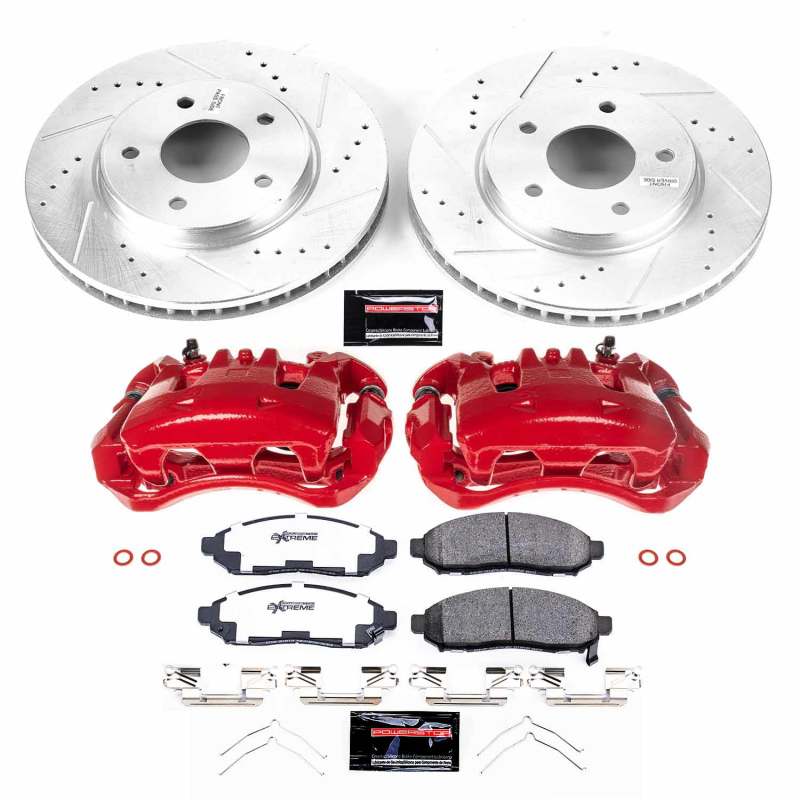 Power Stop 15-17 Chevrolet City Express Front Z36 Truck & Tow Brake Kit w/Calipers PowerStop