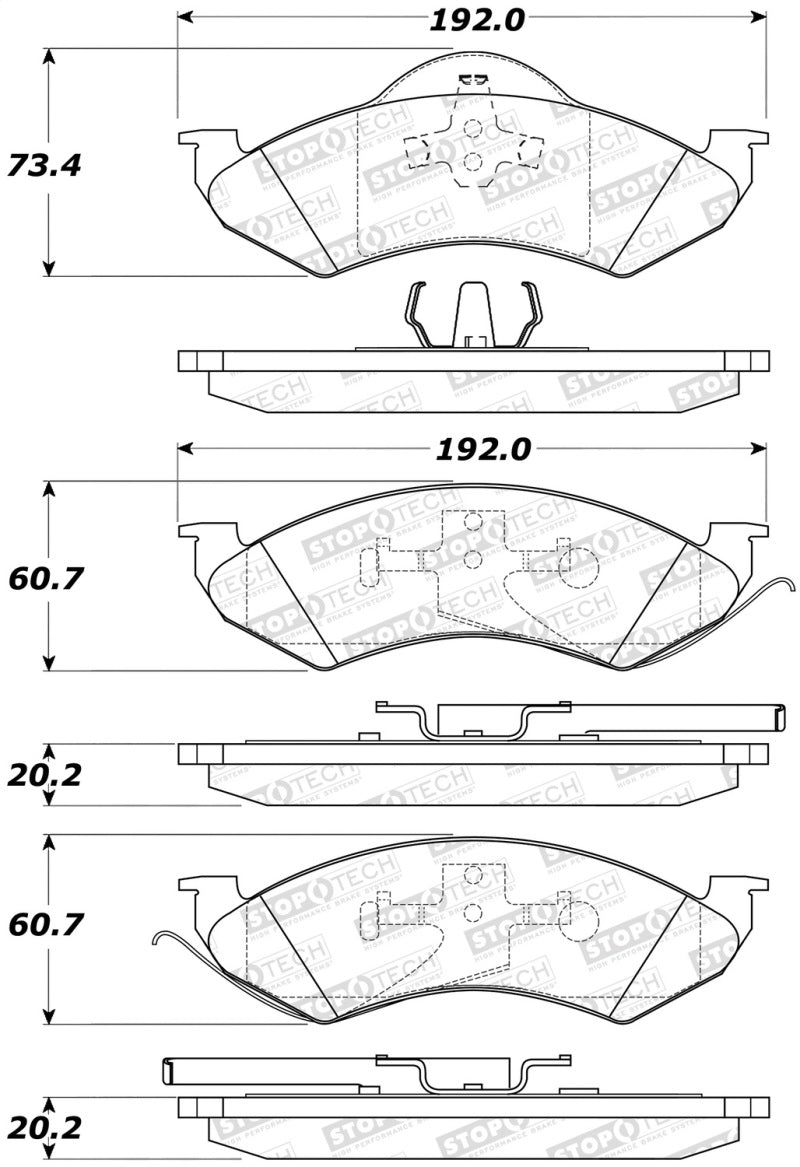 StopTech Street Disc Brake Pads - 305.07460 Stoptech