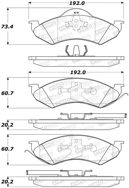 StopTech Street Disc Brake Pads - 305.07460 Stoptech