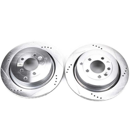 Power Stop 05-09 Land Rover LR3 Rear Evolution Drilled & Slotted Rotors - Pair PowerStop