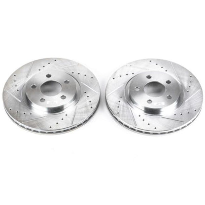 Power Stop 01-10 Chrysler PT Cruiser Front Evolution Drilled & Slotted Rotors - Pair PowerStop