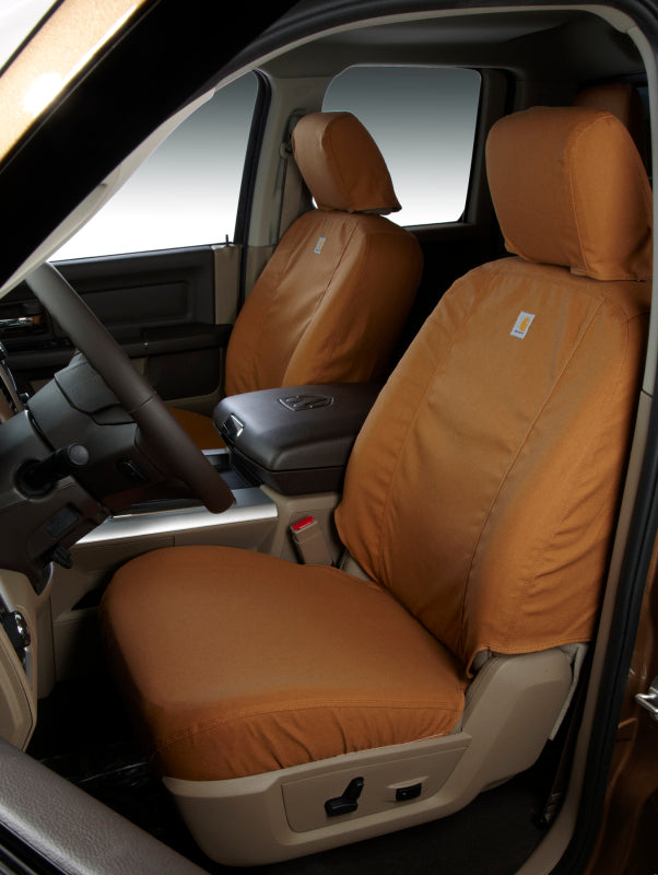 Covercraft 21-23 Chevrolet Tahoe/ Carhartt SeatSaver Custom Front Row Seat Covers - Brown