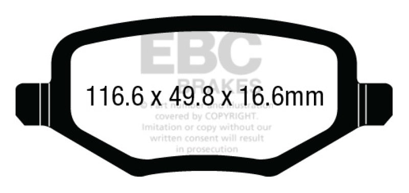EBC Ultimax2 Rear Brake Pads - UD1657 EBC