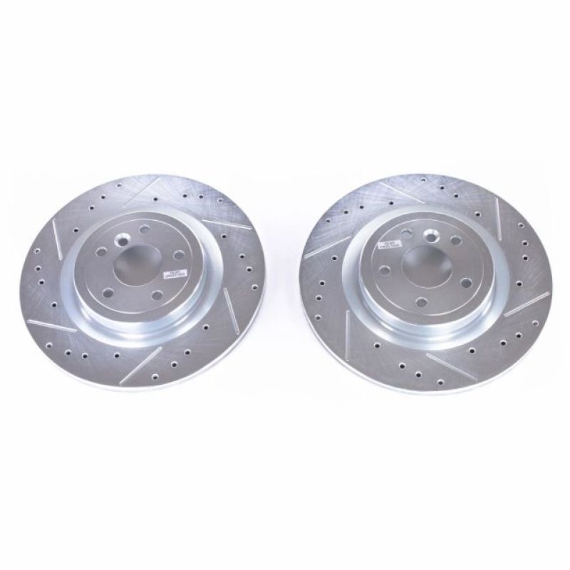 Power Stop 16-18 Jaguar XE Rear Evolution Drilled & Slotted Rotors - Pair PowerStop