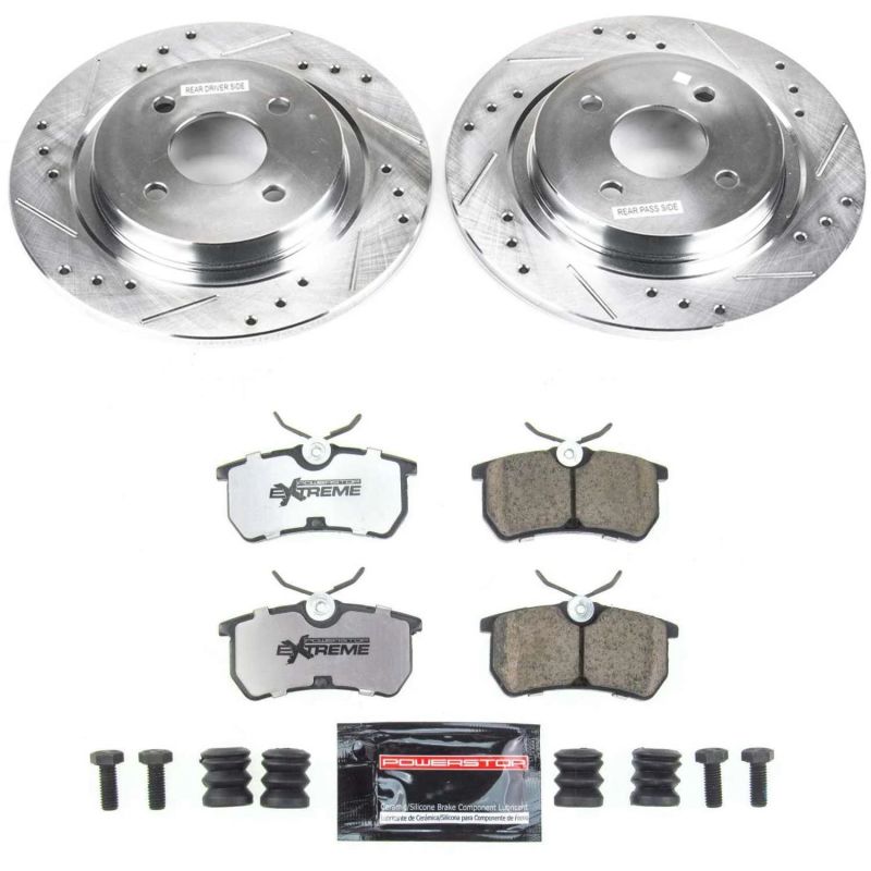 Power Stop 02-04 Ford Focus Rear Z26 Street Warrior Brake Kit PowerStop