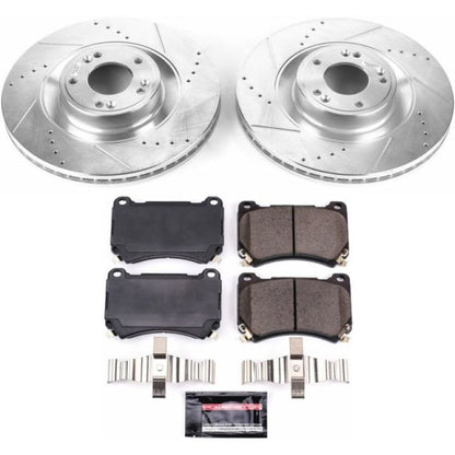 Power Stop 2011 Hyundai Equus Front Z23 Evolution Sport Brake Kit PowerStop