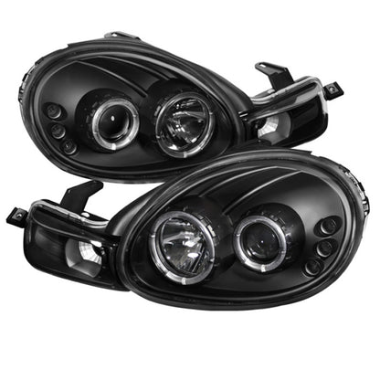 Spyder Dodge Neon 00-02 Projector Headlights LED Halo LED Black High H1 Low H1 PRO-YD-DN00-HL-BK SPYDER