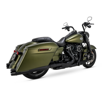 Vance & Hines 17-23 Harley Touring Models Blackbird 450 Slip-Ons - Black Contrast Finish End Caps