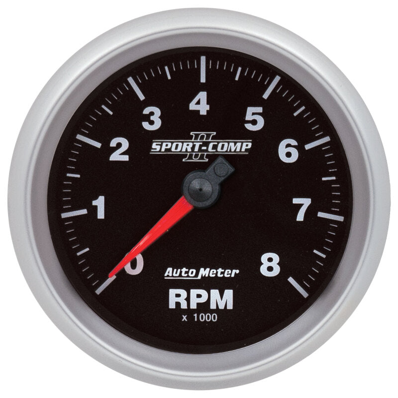 Autometer Sport-Comp II 3-3/8in 8K RPM SPN 190 Tachometer 880829