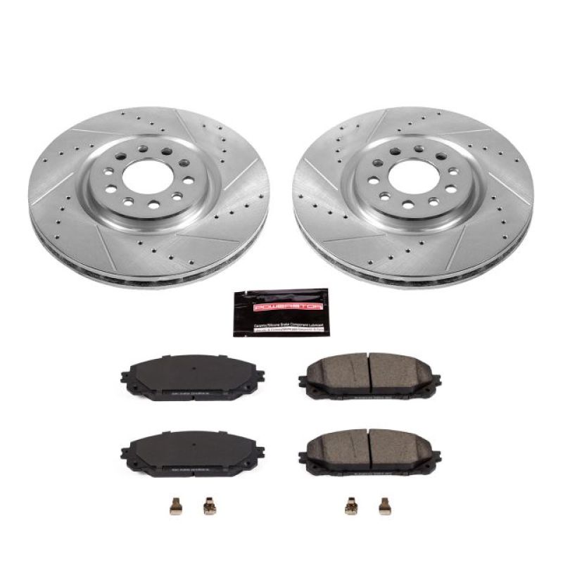 Power Stop 17-19 Jeep Cherokee Front Z23 Evolution Sport Brake Kit PowerStop