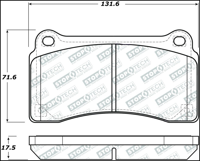 StopTech Street Disc Rear Brake Pads - 305.13830 Stoptech