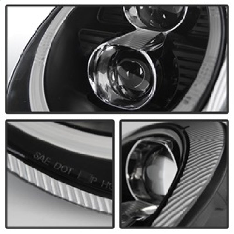Spyder Porsche 911 05-09 Projector Headlights Xenon/HID Model- DRL LED Blk PRO-YD-P99705-HID-DRL-BK SPYDER