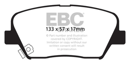EBC YellowStuff Front Brake Pads - DP41863R EBC