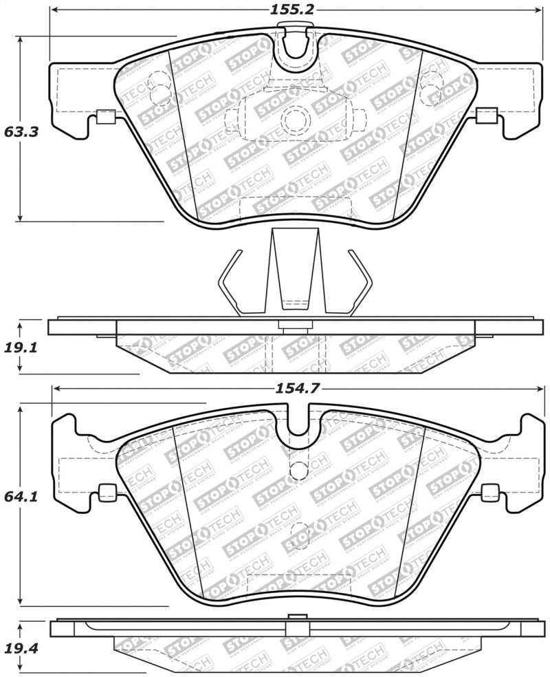 StopTech Street Disc Brake Pads - 305.10610 Stoptech