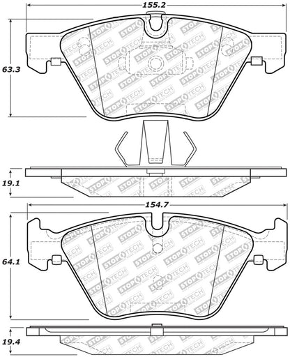 StopTech Street Disc Brake Pads - 305.10610 Stoptech