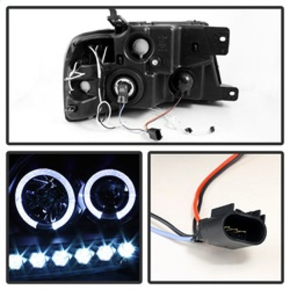 Spyder Ford F150 04-08 Projector Headlights V 2 CCFL Halo LED Blk Smke PRO-YD-FF15004-CCFL-G2-BSM SPYDER