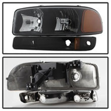 Load image into Gallery viewer, xTune GMC Sierra 99-06 /Yukon 00-06 Crystal Headlights &amp; Bumper Lights - Black HD-JH-GS99-AM-SET-BK