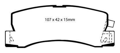 EBC RedStuff Rear Brake Pads - DP3628C EBC
