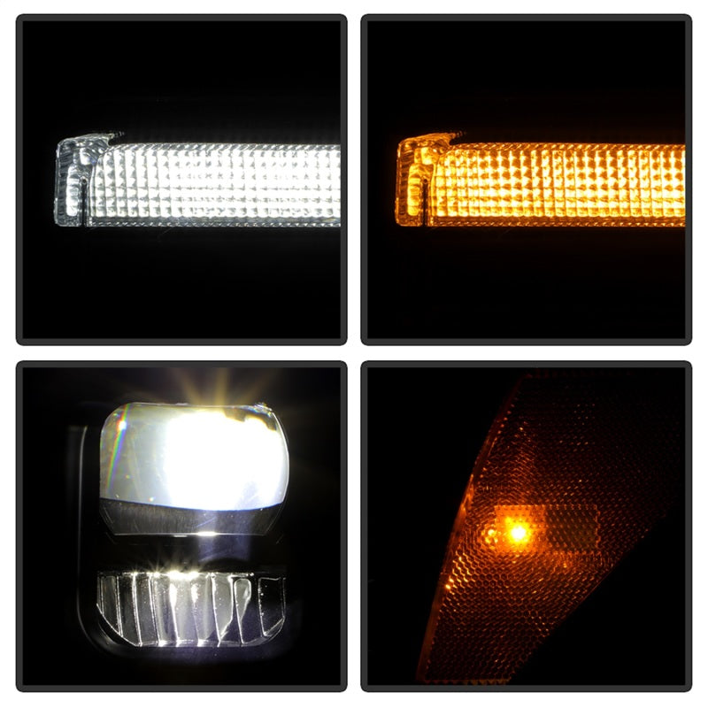 Spyder Ford F-250/F-350/F450 17-18 Full LED Headlights Chrome PRO-YD-FS17HALAP-SEQ-BK SPYDER