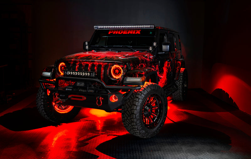 Oracle Jeep Wrangler JL/Gladiator JT Sport High Performance W LED Fog Lights - Red