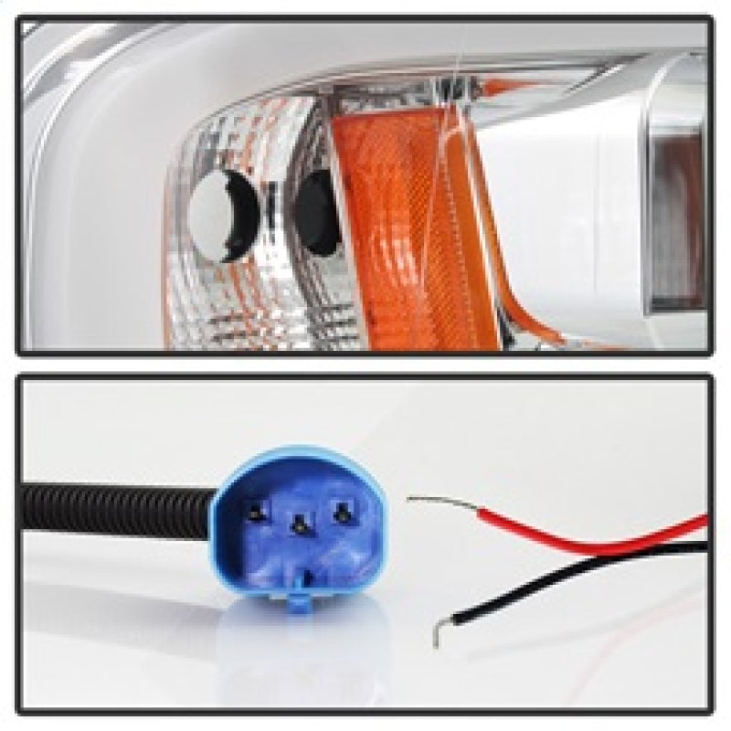 Spyder Dodge Ram 1500 02-05 V2 Projector Headlights - Light Bar DRL - Chrome PRO-YD-DR02V2-LB-C SPYDER