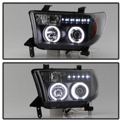Spyder Toyota Tundra 07-13 Projector Headlights CCFL Halo LED Blk PRO-YD-TTU07-CCFL-BK SPYDER