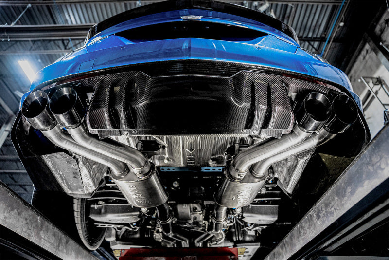 Stainless Works 22-25 Cadillac CT5-V Blackwing Axleback Exhaust - Black Chrome Tips