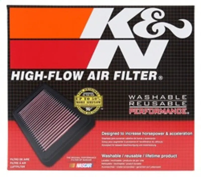 K&N Replacement Filter 11.438in O/S Length x 11.375in O/S Width x 1in H for 13 Nissan Altima 2.5L K&N Engineering