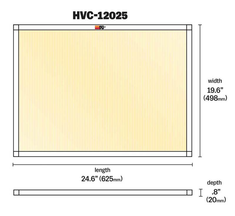 K&N HVAC Filter - 20 x 25 x 1 K&N Engineering