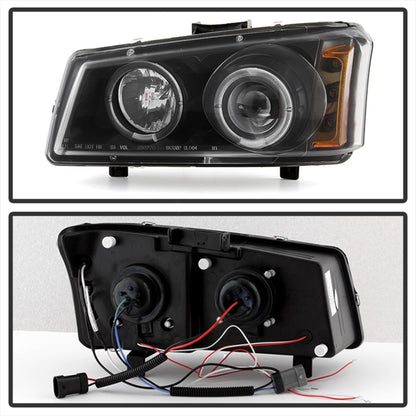 Spyder Chevy Silverado 1500 03-06 Projector LED Halo LED Amber Reflctr Blk PRO-YD-CS03-AM-BK SPYDER
