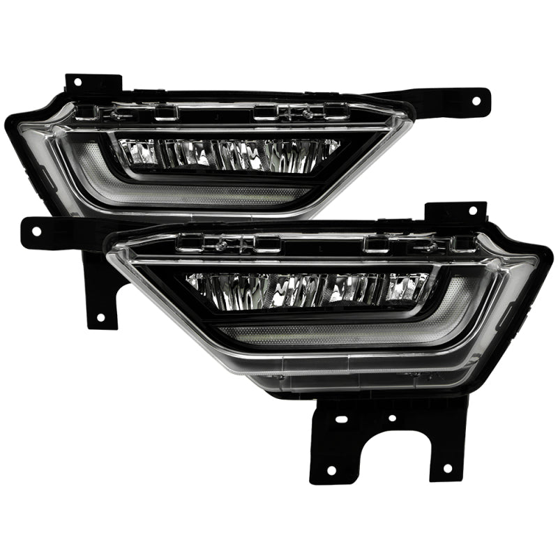 Spyder 21-23 Ford F150 w/ Turn Signal OEM Style Full LED Fog Lights w/ Switch FL-FF1502021-LED-T-C SPYDER
