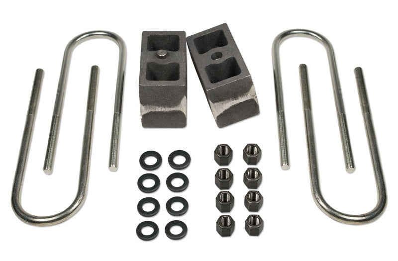 Tuff Country 99-16 Ford F-250 4wd (w/Factory Overloads) 4in Rear Block & U-Bolt Kit Non-Tapered