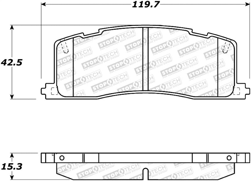 StopTech Premium Ceramic Rear Brake Pads - 308.05010 Stoptech