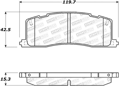 StopTech Premium Ceramic Rear Brake Pads - 308.05010 Stoptech