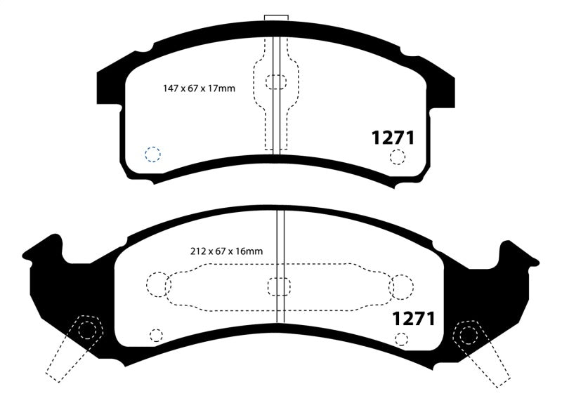 EBC YellowStuff Front Brake Pads - DP41271R EBC