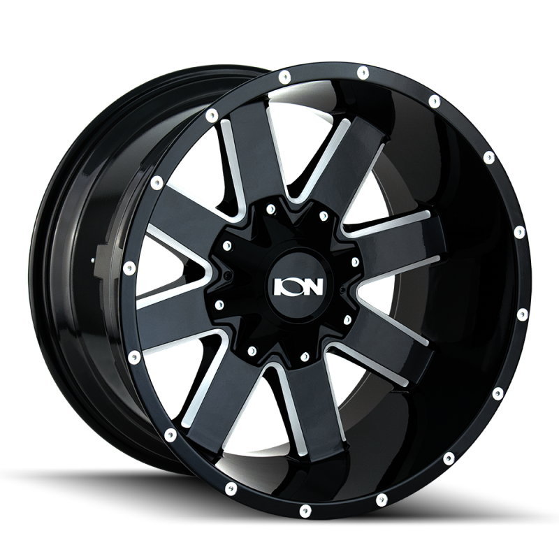 ION 141 20x9 / 8x170 BP / 0mm Offset / 125.2mm Hub Gloss Black Milled Wheel